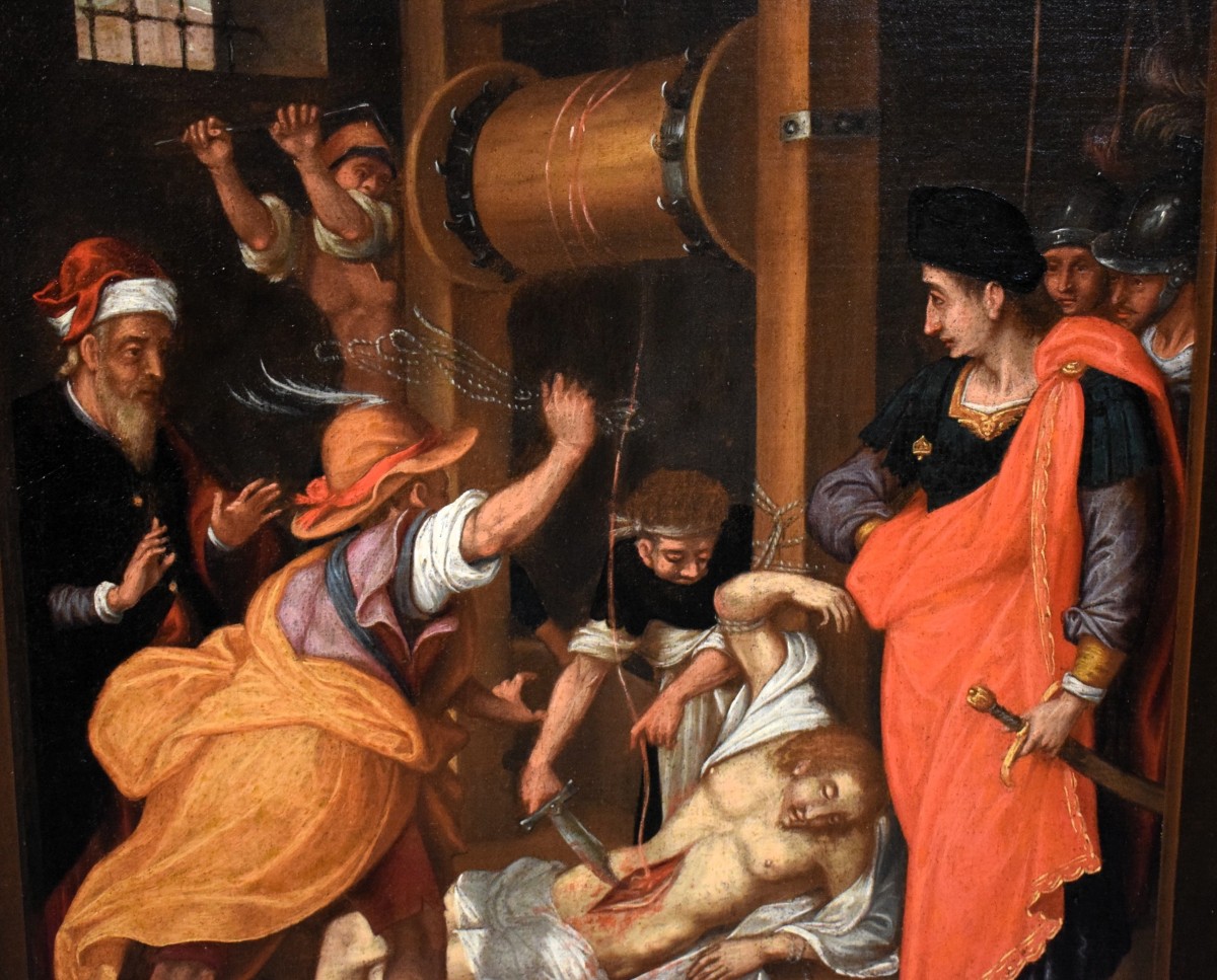 Il Martirio di S. Erasmo -  Maestro fiammingo di fine '600-photo-2
