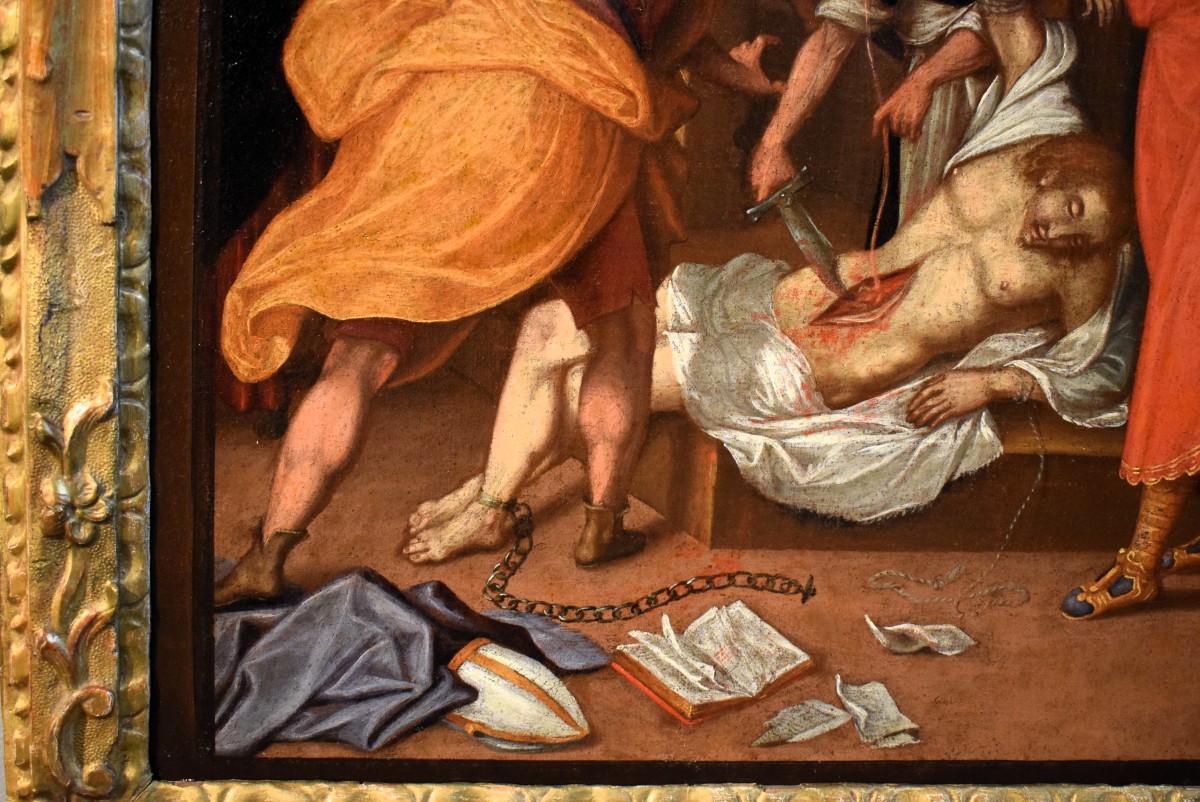 Il Martirio di S. Erasmo -  Maestro fiammingo di fine '600-photo-3