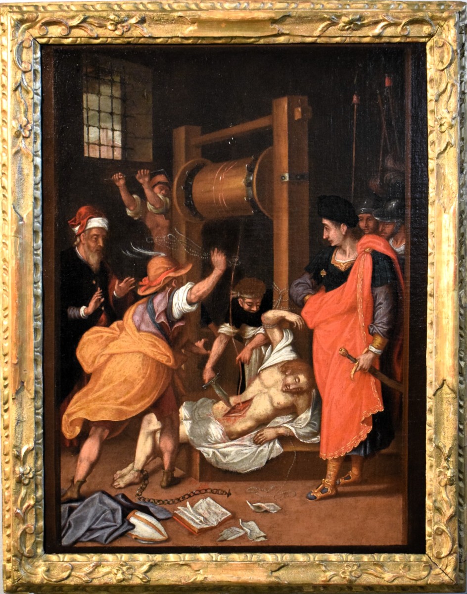 Il Martirio di S. Erasmo -  Maestro fiammingo di fine '600