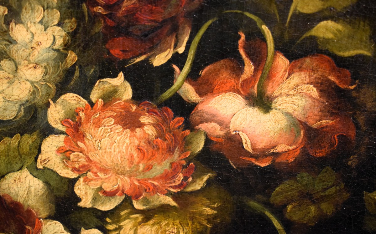 Natura morta di fiori in vaso mediceo - Scuola italiana del  XVIII secolo-photo-6