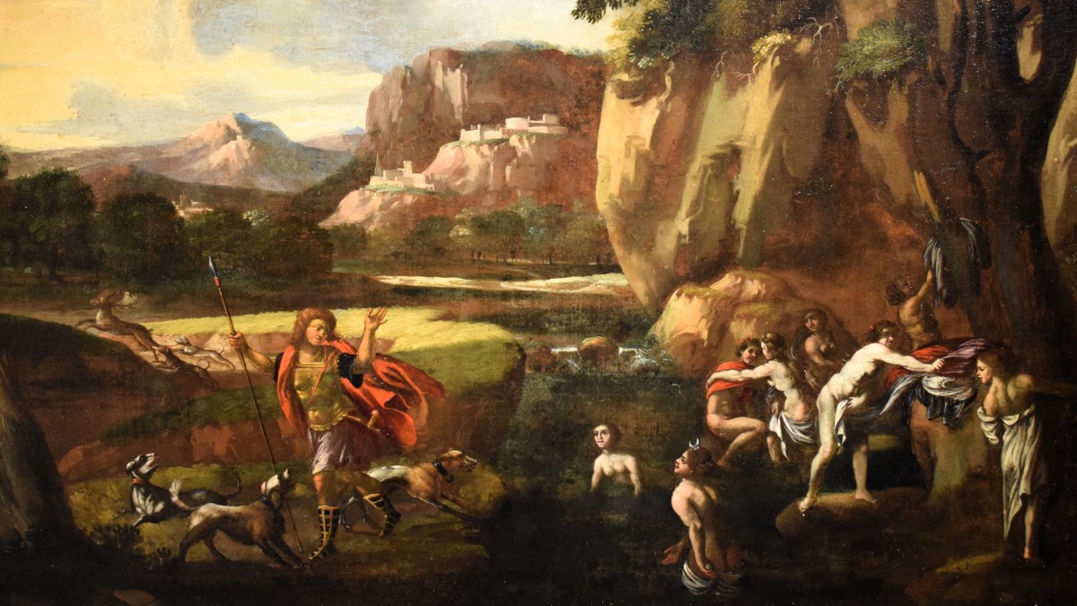 Diana e Atteone -   Scuola Romana  - Epoca XVII secolo-photo-1