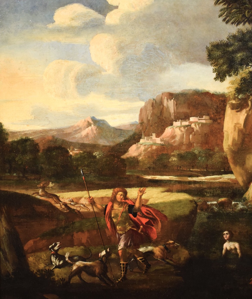 Diana e Atteone -   Scuola Romana  - Epoca XVII secolo-photo-2