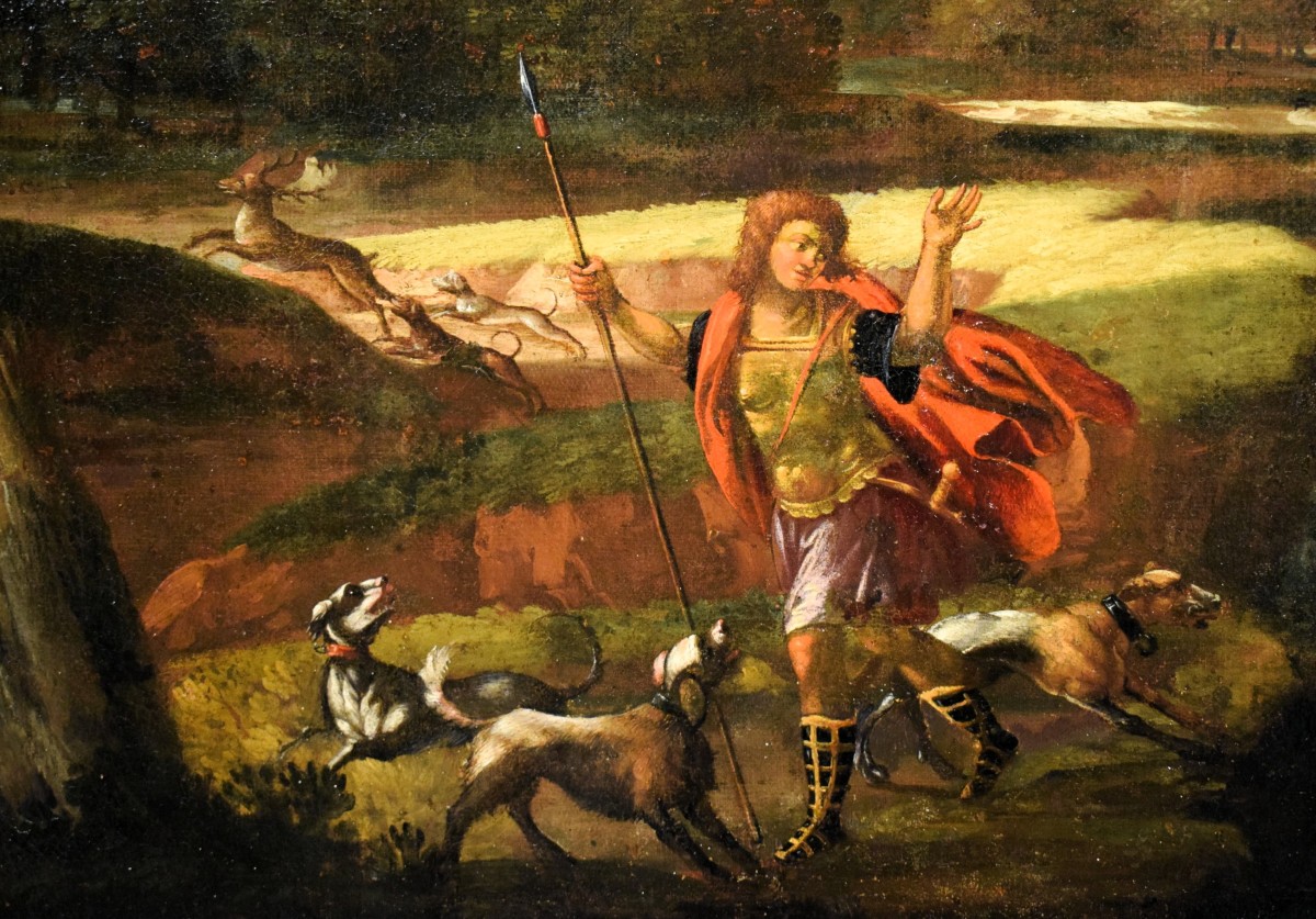 Diana e Atteone -   Scuola Romana  - Epoca XVII secolo-photo-4
