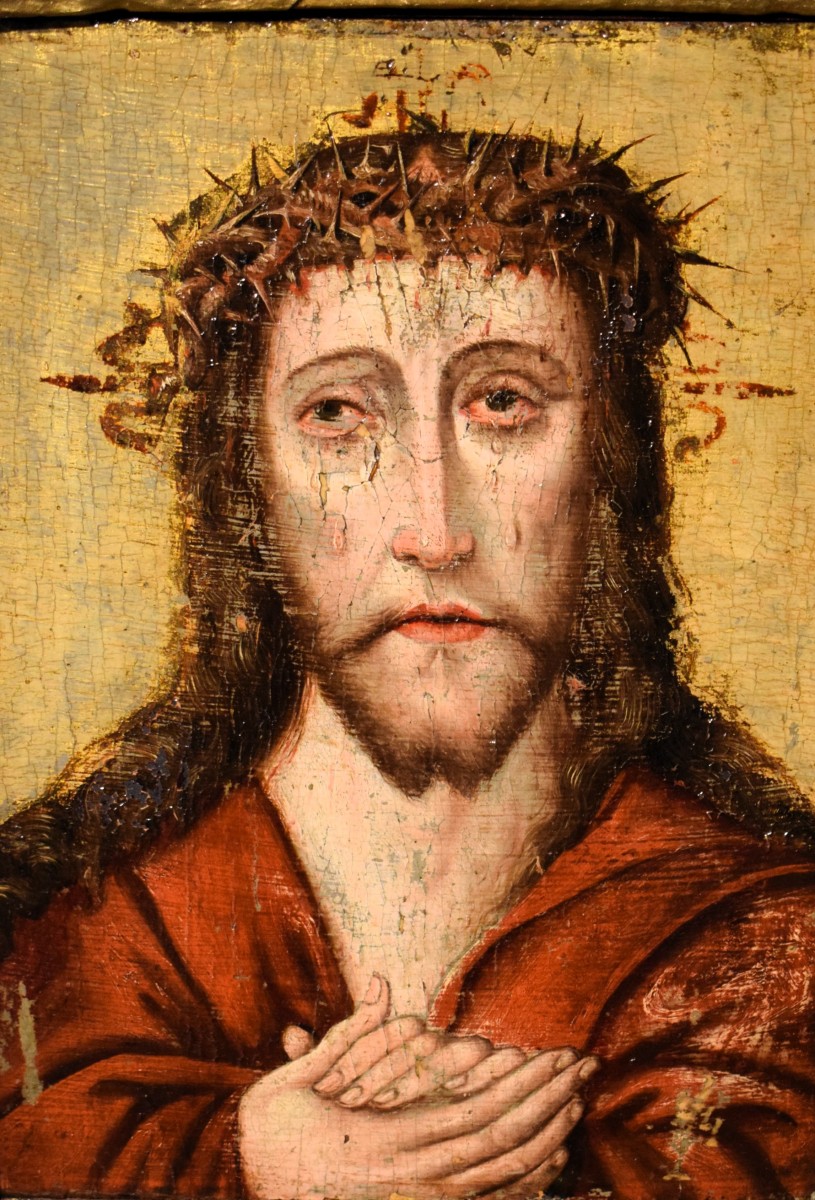 Ecce Homo -  Cerchia Dieric Bouts (1448-1491)  Epoca : XVI° secolo-photo-2