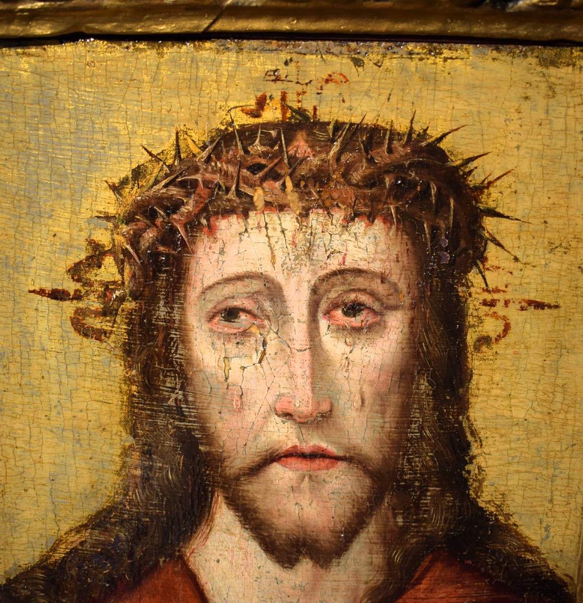 Ecce Homo -  Cerchia Dieric Bouts (1448-1491)  Epoca : XVI° secolo-photo-3