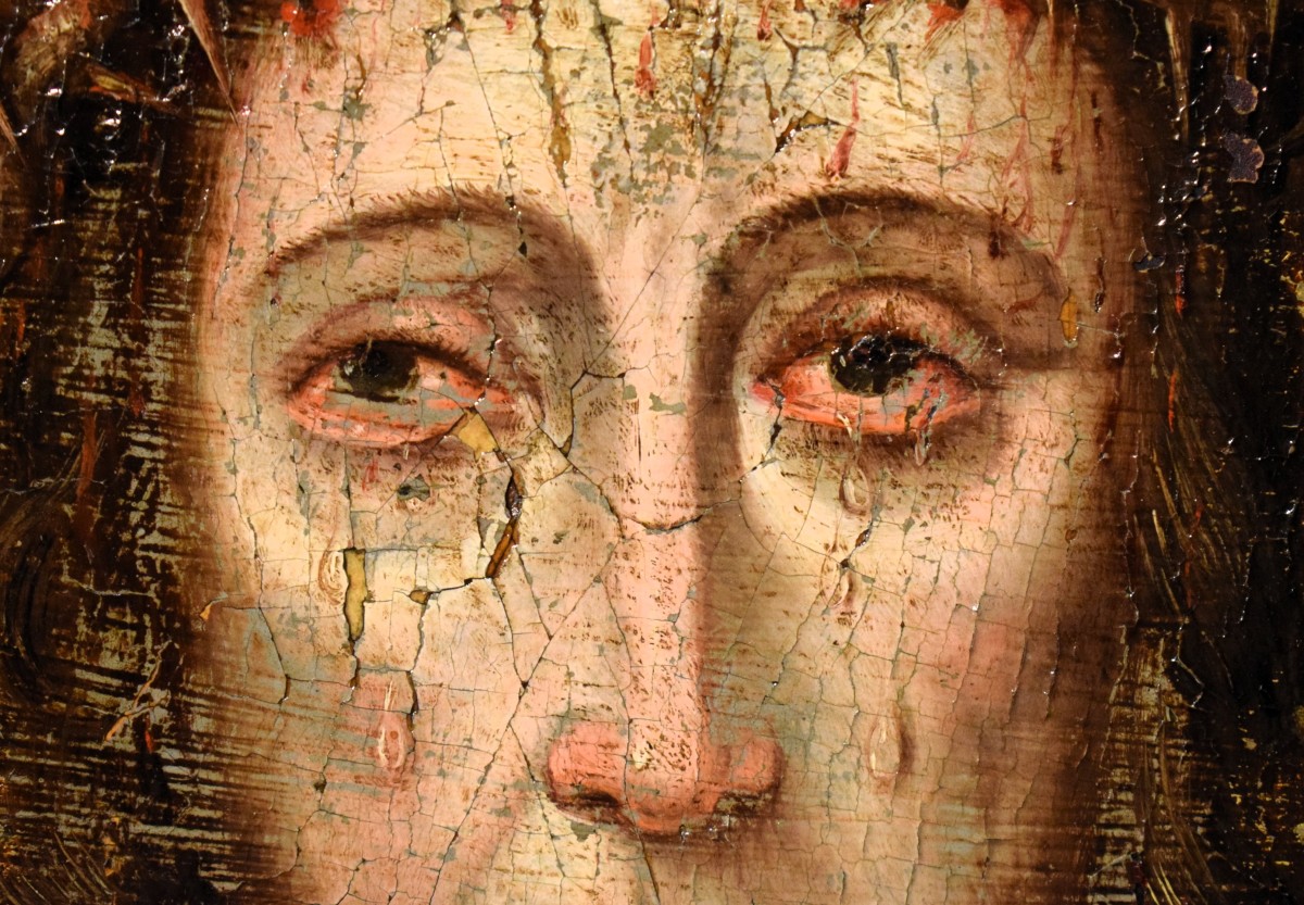 Ecce Homo -  Cerchia Dieric Bouts (1448-1491)  Epoca : XVI° secolo-photo-3