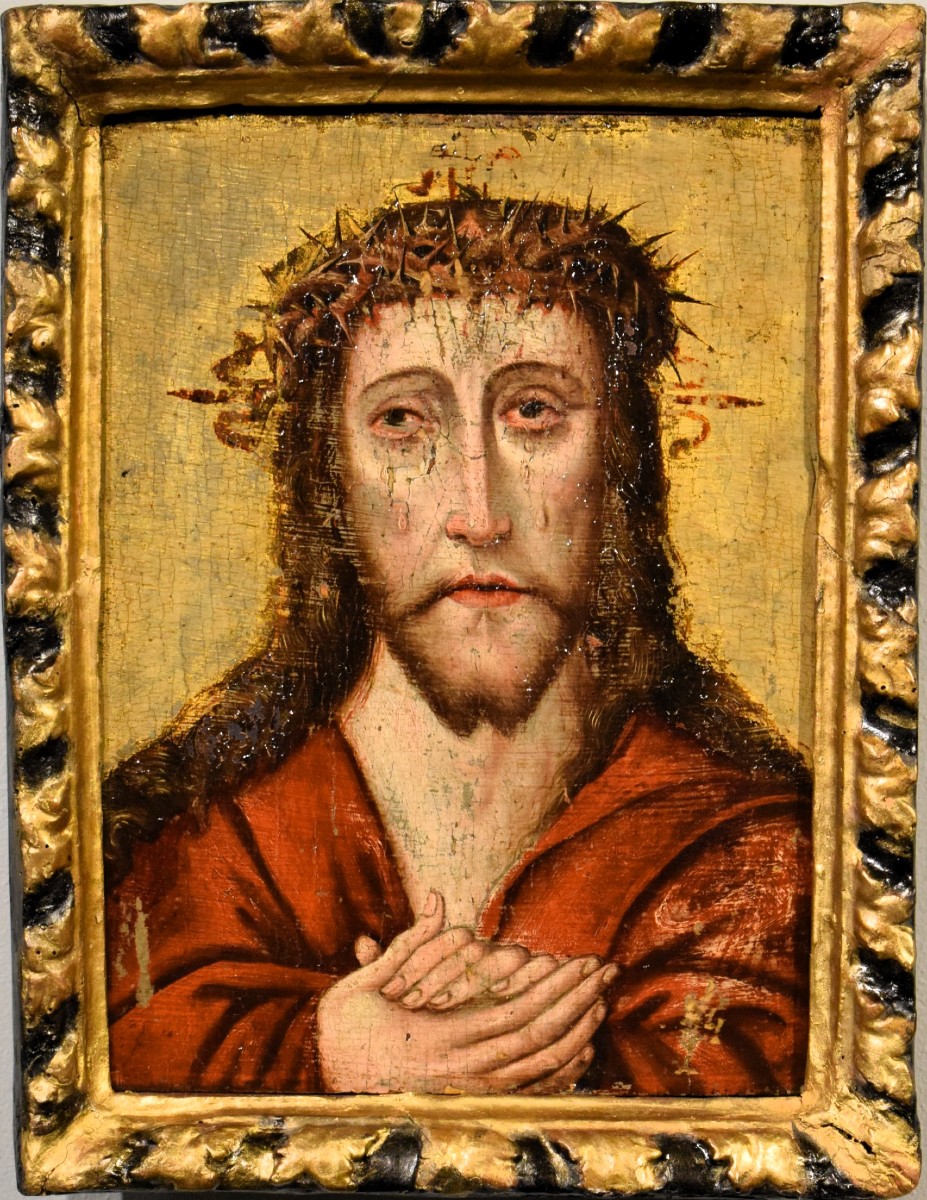 Ecce Homo -  Cerchia Dieric Bouts (1448-1491)  Epoca : XVI° secolo