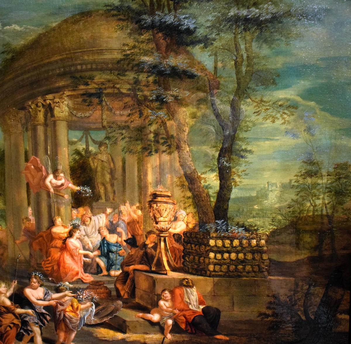 Scena mitologica di Matrimonio - Jacob Franse attivo 1720/30-photo-4