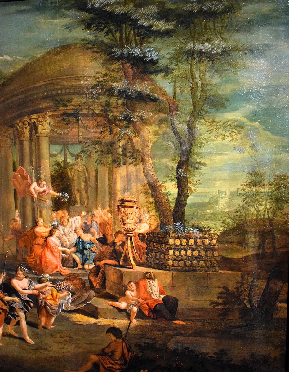 Scena mitologica di Matrimonio - Jacob Franse attivo 1720/30-photo-3
