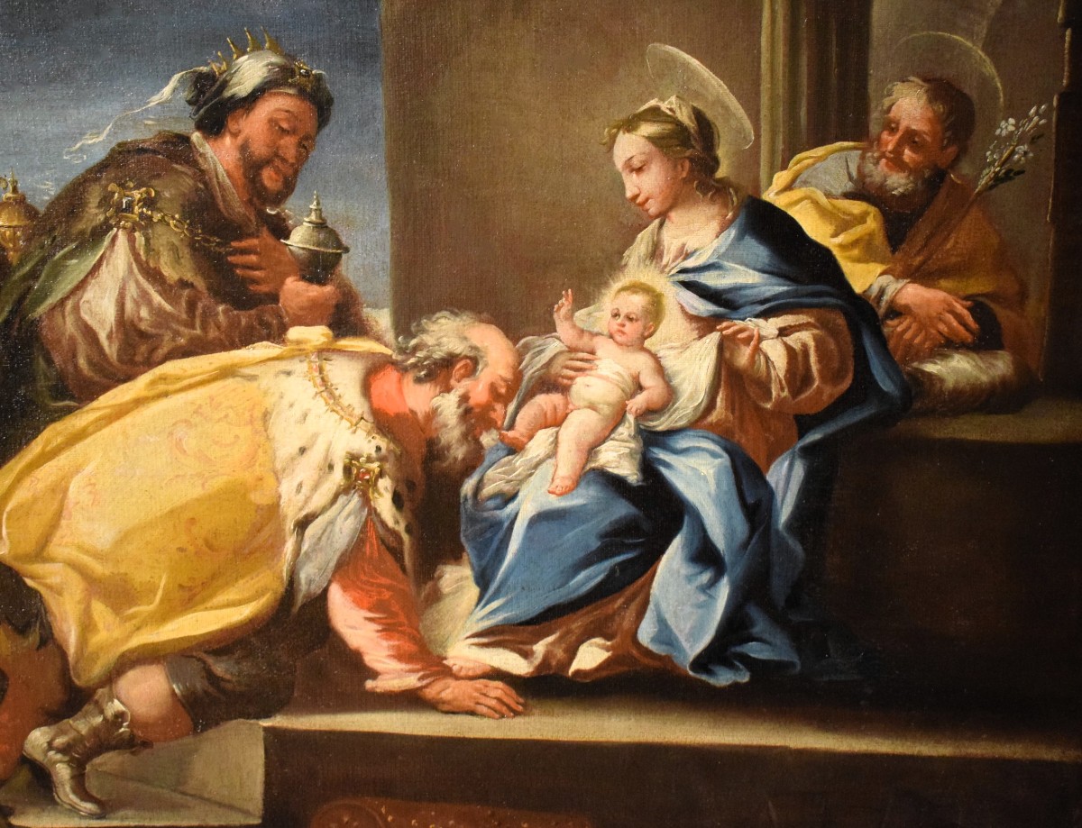 Adorazione dei Magi  - Scuola Napoletana di fine '600 - cerchia di Luca Giordano-photo-4