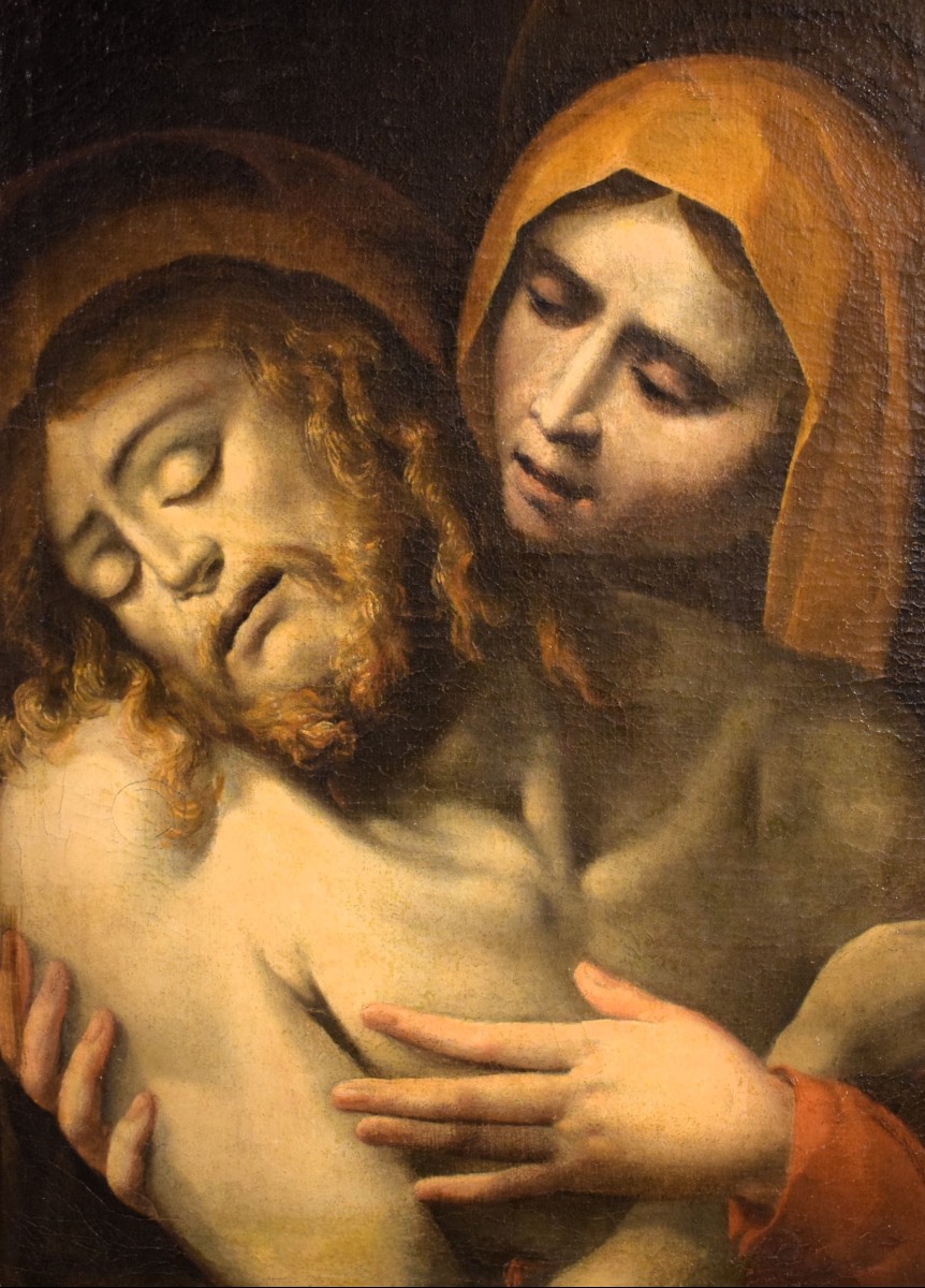 La Pietà" - Cristo sorretto dalla Vergine - Bottega Bernardino Campi (1522-1591)-photo-2