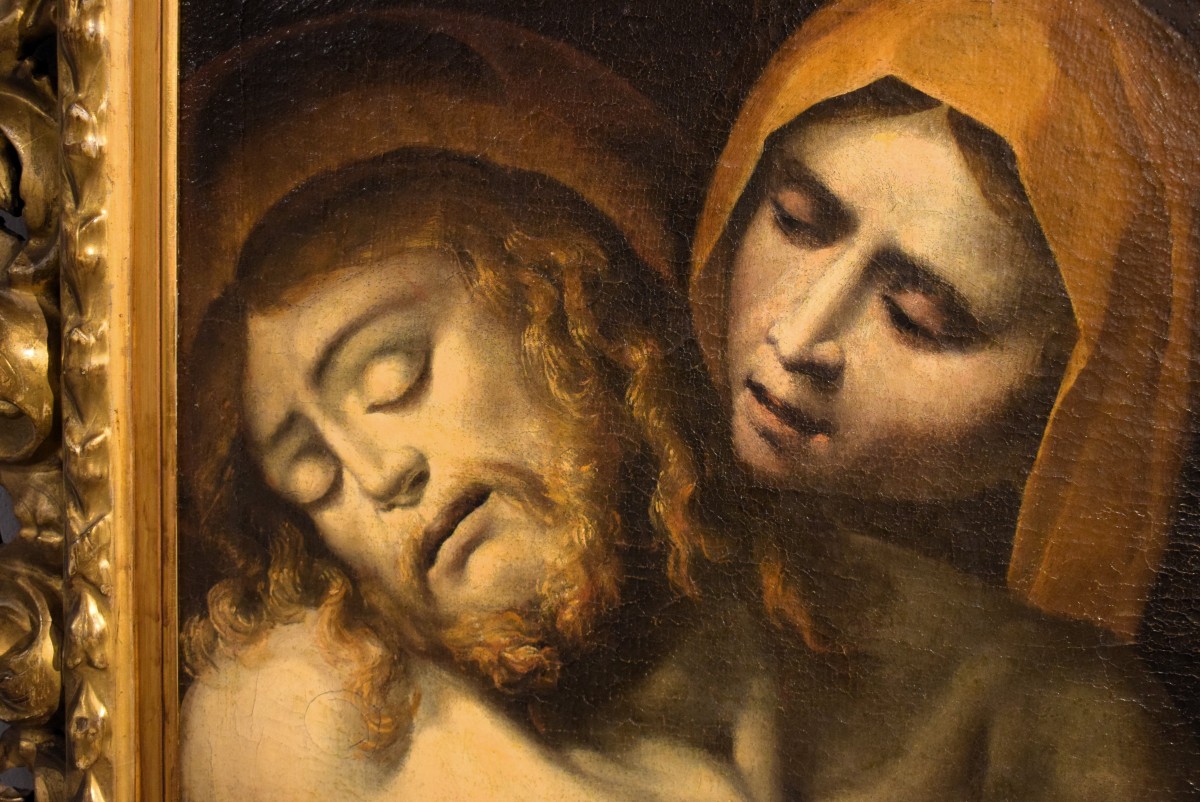 La Pietà" - Cristo sorretto dalla Vergine - Bottega Bernardino Campi (1522-1591)-photo-3