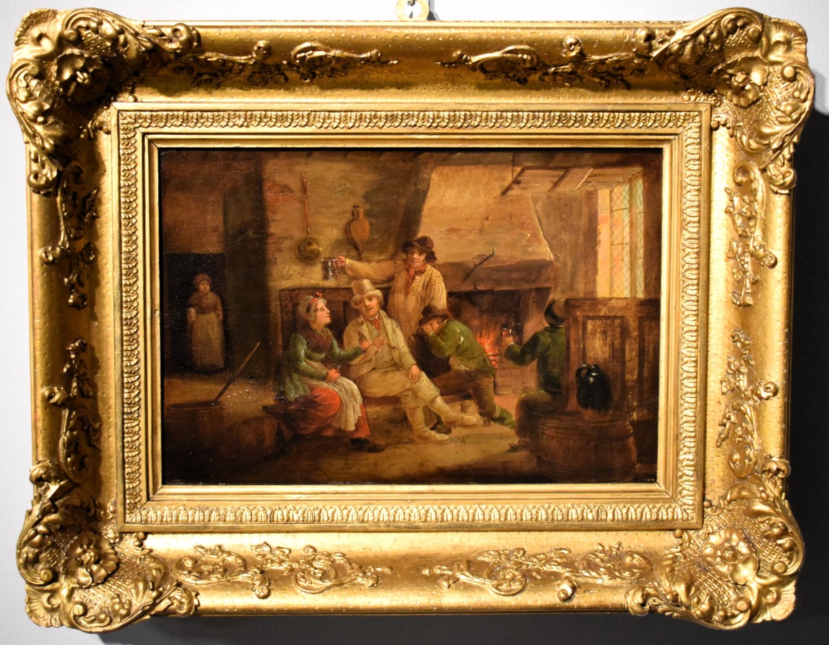 Scene di taverna -  Maestro Fiammingo del XIX secolo-photo-2