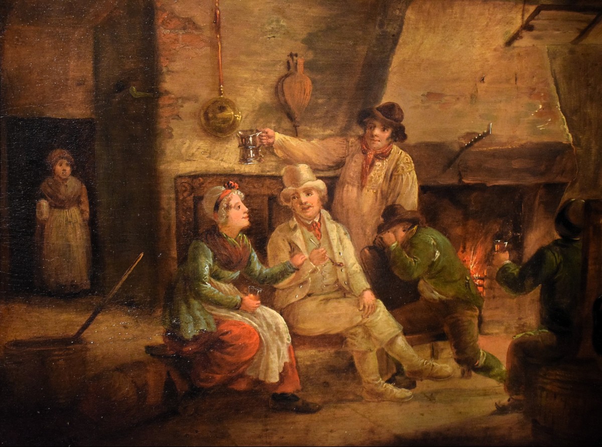 Scene di taverna -  Maestro Fiammingo del XIX secolo-photo-3