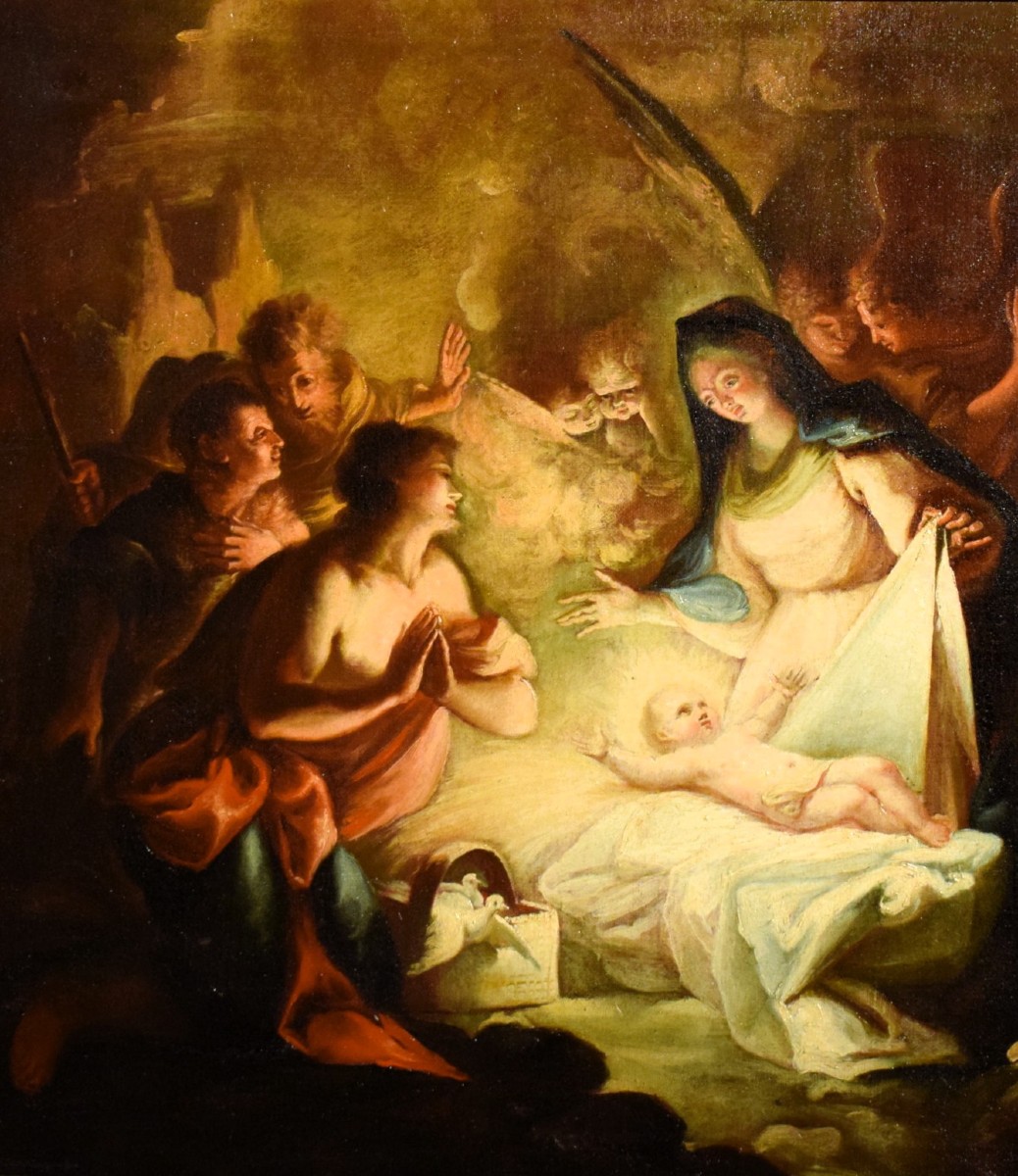 La Natività e l' adorazione dei pastori - Cerchia di Antonio Balestra (Verona, 1666-1740)-photo-4