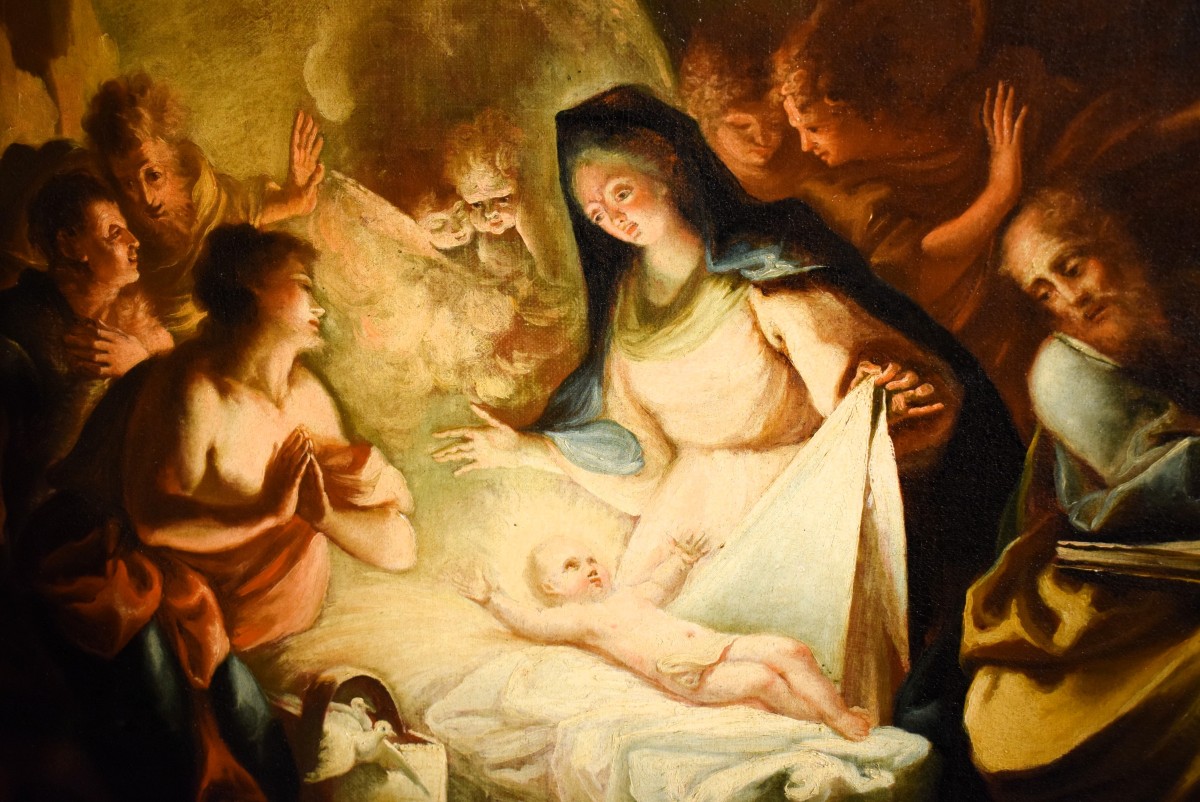 La Natività e l' adorazione dei pastori - Cerchia di Antonio Balestra (Verona, 1666-1740)-photo-2