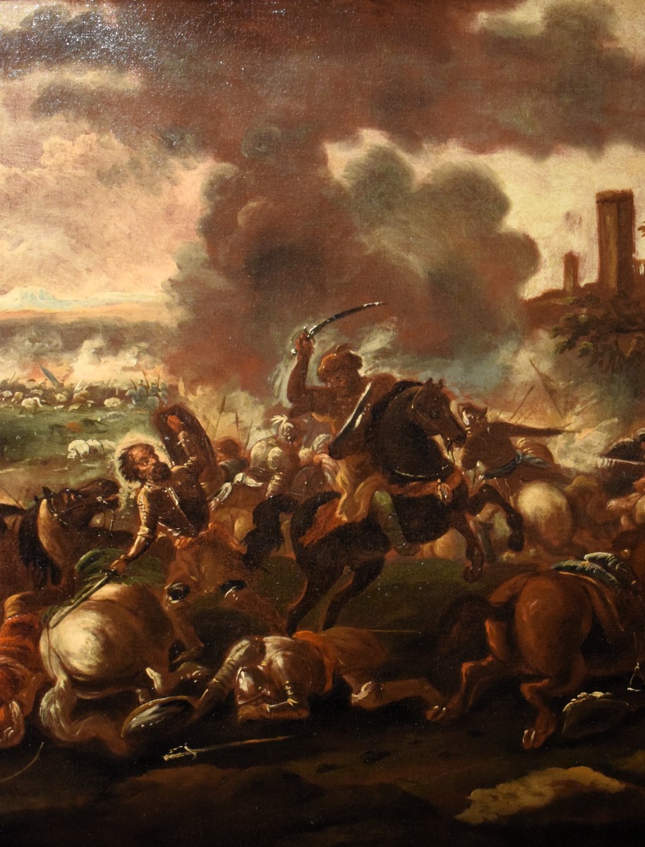 "Battaglia, cristiani contro i turchi" - Antonio Calza (Verona 1653-1725)-photo-4
