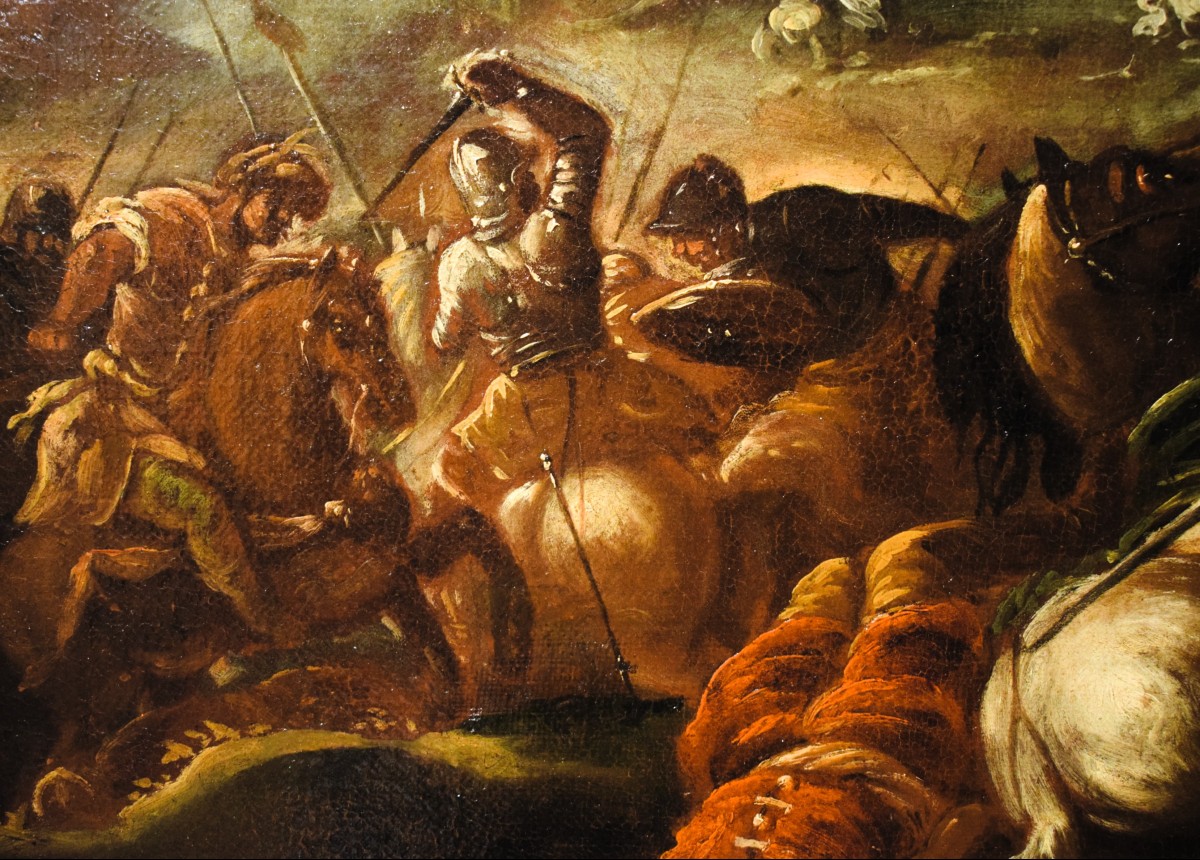 "Battaglia, cristiani contro i turchi" - Antonio Calza (Verona 1653-1725)-photo-5