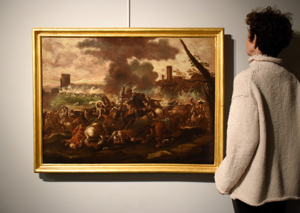 "Battaglia, cristiani contro i turchi" - Antonio Calza (Verona 1653-1725)-photo-8