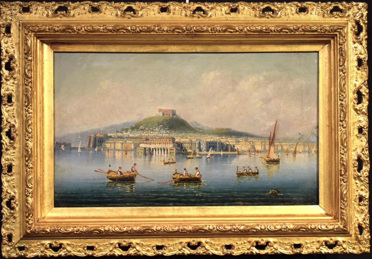 Coppia di vedute del Golfo di Napoli.-photo-2