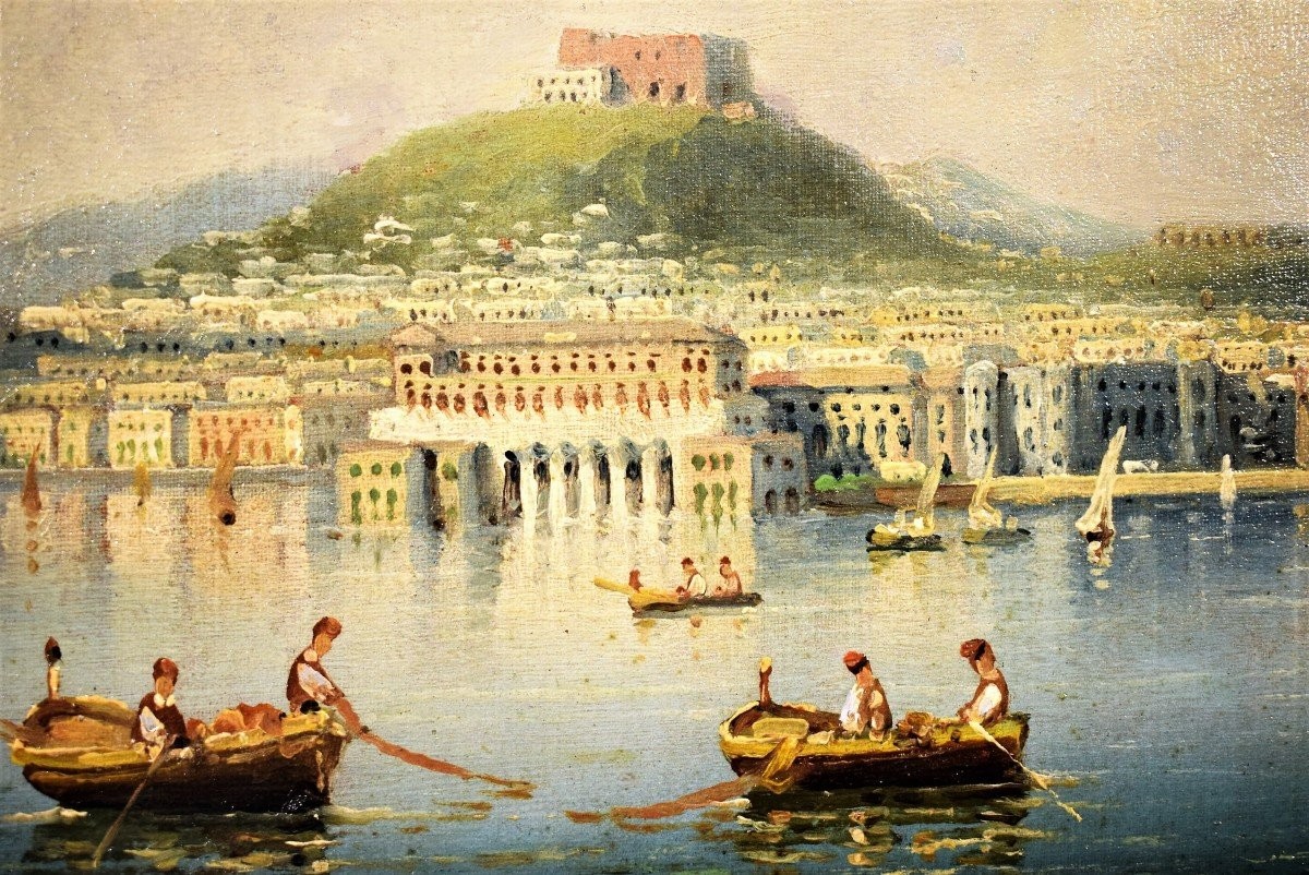 Coppia di vedute del Golfo di Napoli.-photo-1