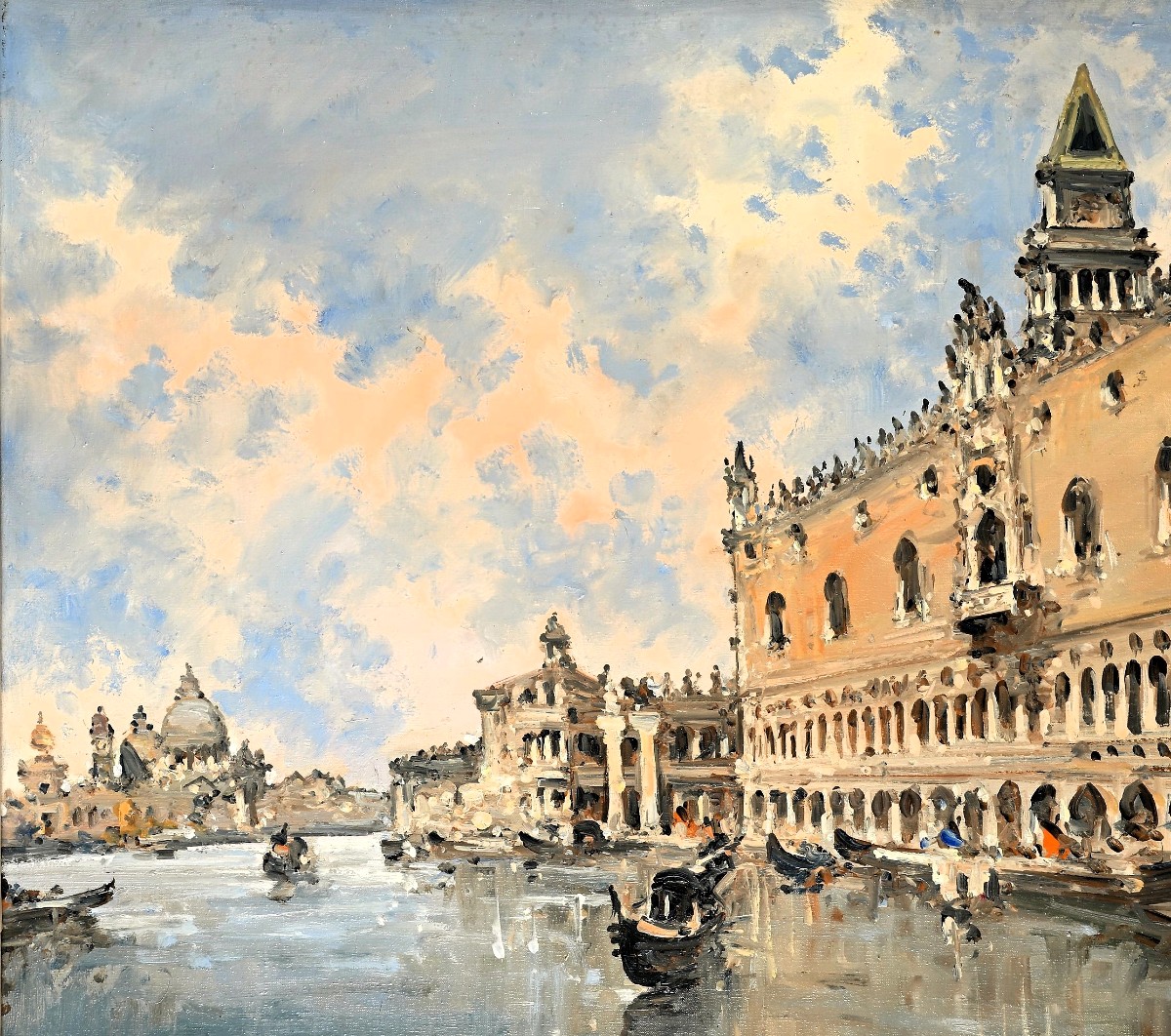 Venezia, il Bacino di san Marco  - Artista del primo '900-photo-3
