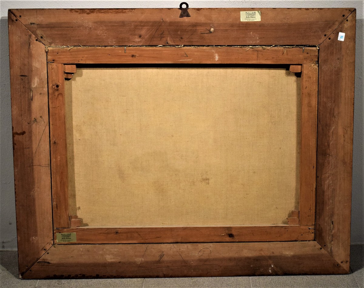 Coppia di Nature Morte di Fiori con  Paesaggi​​​  Veneti  - XVIII° secolo-photo-7