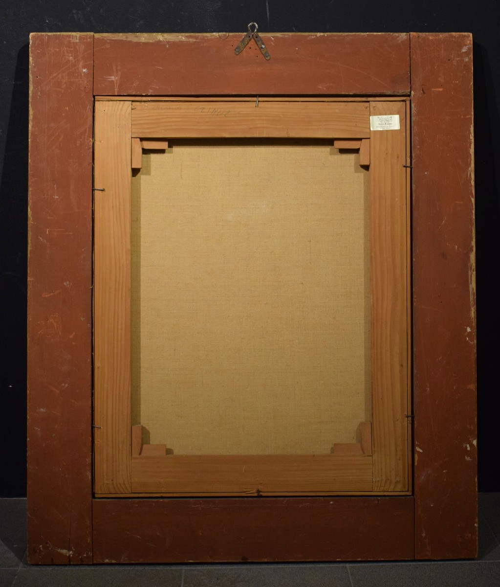 Giovane gentildonna con cardellino - Jean-Baptiste Greuze (1725 – 1805) Attr.-photo-6