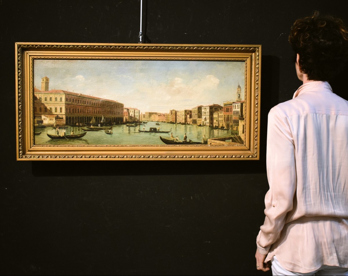 Venezia, veduta del Canal Grande - Scuola di Antonio Canal il Canaletto (Venezia 1697-1768)-photo-8