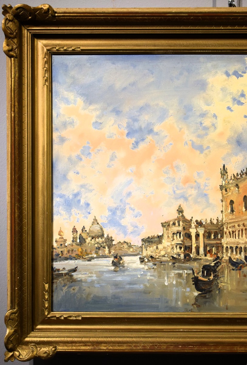 Venezia, il Bacino di san Marco  - pseudonimo di Giovanni Riva (Torino 1890 - 1973)-photo-2