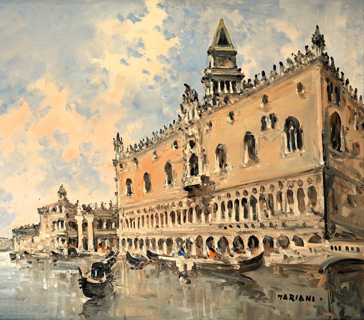 Venezia, il Bacino di san Marco  - pseudonimo di Giovanni Riva (Torino 1890 - 1973)-photo-2