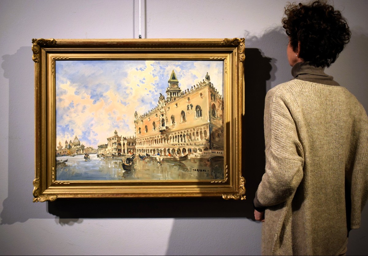 Venezia, il Bacino di san Marco  - pseudonimo di Giovanni Riva (Torino 1890 - 1973)-photo-5