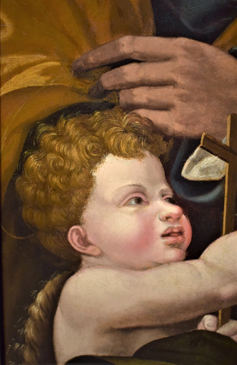 Sacra Famiglia - Michele Tosini del Ghirlandaio (Firenze 1503-1577)  -photo-5