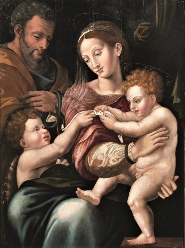 Sacra Famiglia - Michele Tosini del Ghirlandaio (Firenze 1503-1577)  
