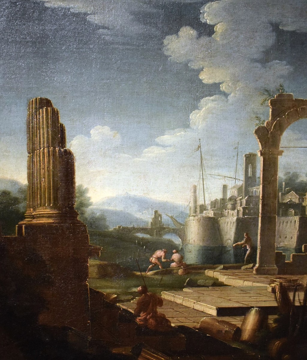 Capriccio Architettonico Gennaro Greco il "Mascacotta" (Napoli,1663-1714)-photo-1