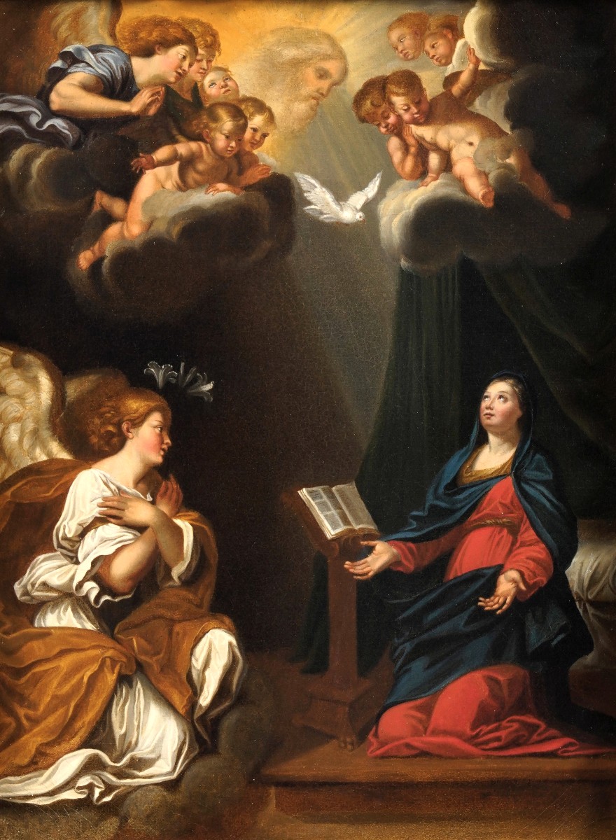L' Annunciazione  - Francesco Albani, (Bologna, 1578 - 1660) bottega-photo-2