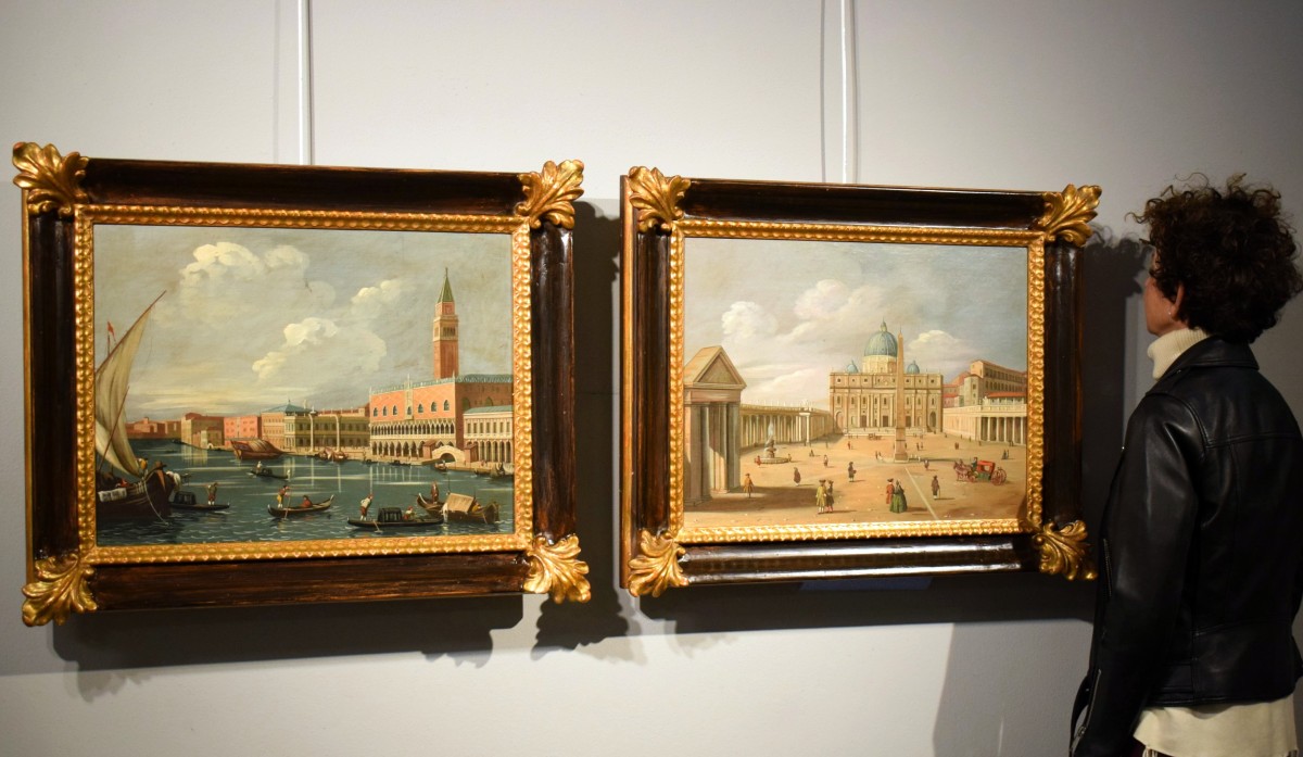 Coppia vedute di Venezia e Roma-photo-8