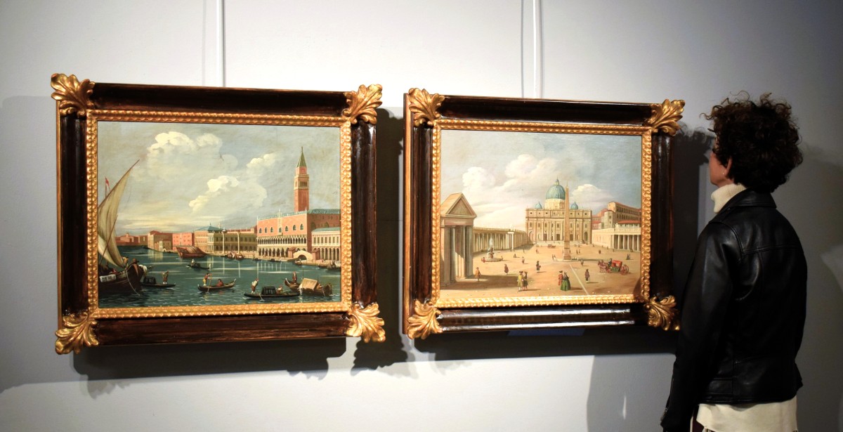 Coppia vedute di Venezia e Roma-photo-8