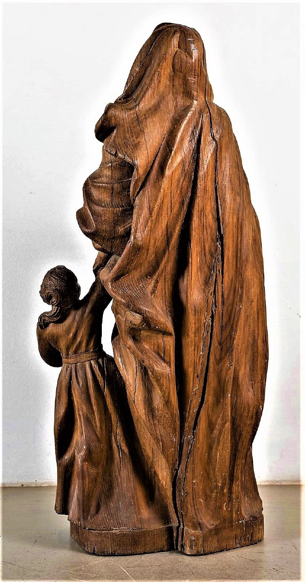 Sant'  Anna con Maria Bambina - scultura francese di fine '600-photo-4