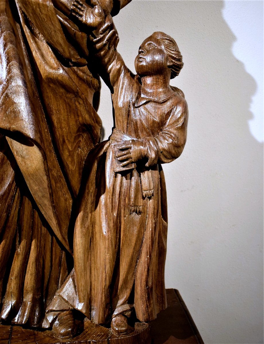 Sant'  Anna con Maria Bambina - scultura francese di fine '600-photo-5