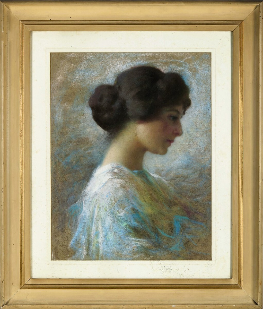 Ritratto femminile - entourage Federico Zandomeneghi (Venezia 1841-Parigi 1917)-photo-2