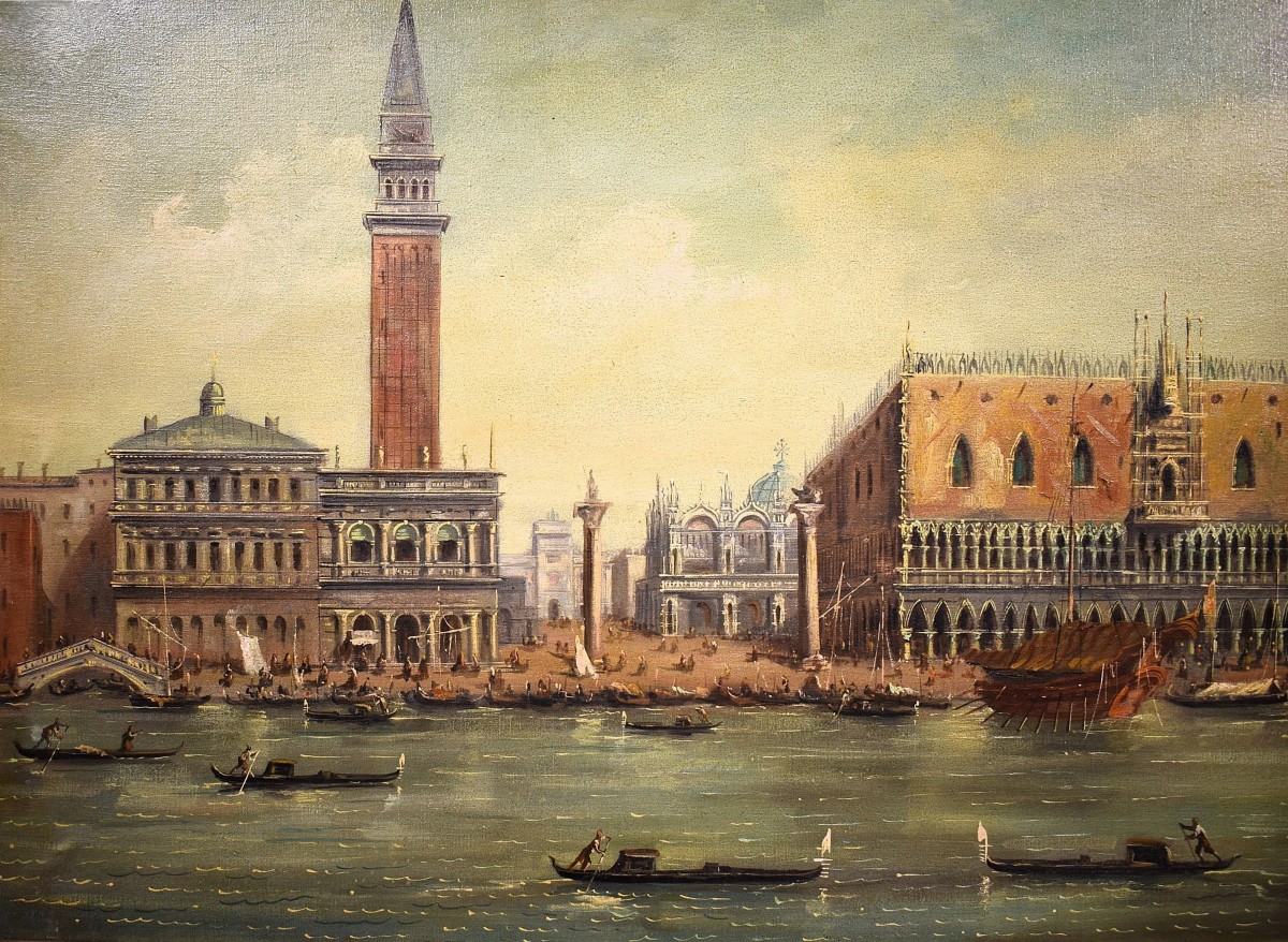 Venezia, Il Bacino di San Marco  - F. Guarana - Fine del XIX° secolo-photo-1