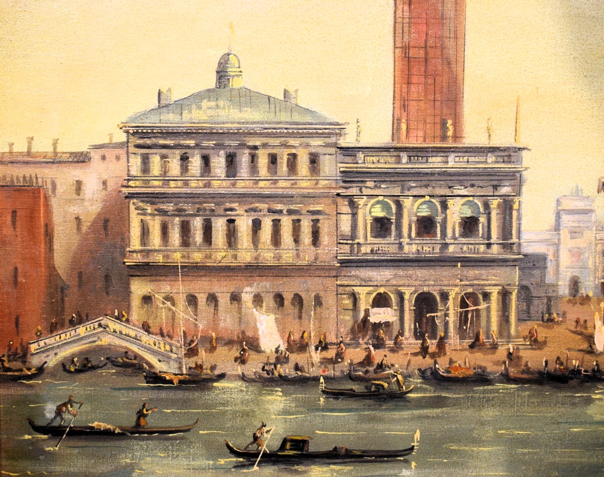 Venezia, Il Bacino di San Marco  - F. Guarana - Fine del XIX° secolo-photo-3