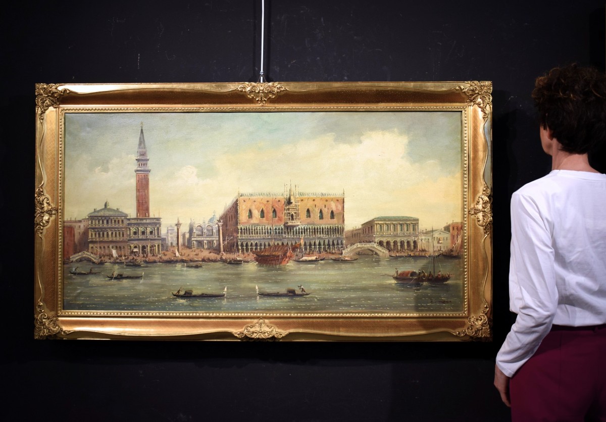 Venezia, Il Bacino di San Marco  - F. Guarana - Fine del XIX° secolo-photo-8