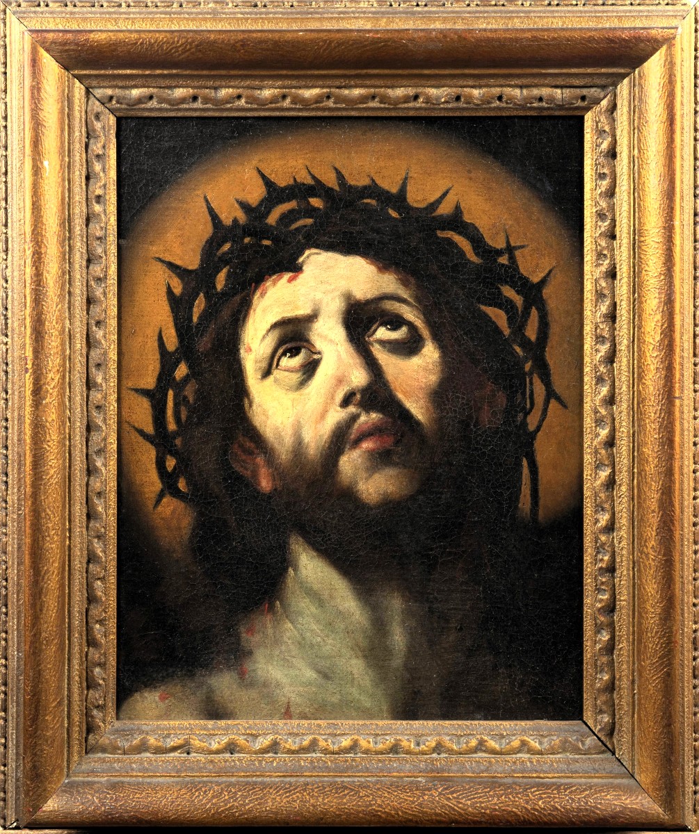 "Ecce Homo"  Maestro emiliano del XVII secolo, cerchia di Guido Reni (Bologna 1575-1642)