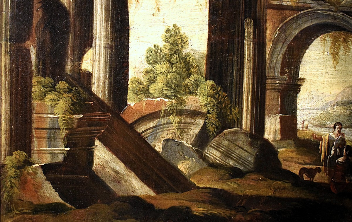 Paesaggio con rovine architettoniche  - Leonardo Coccorante (Napoli,1680 –1750)-photo-4