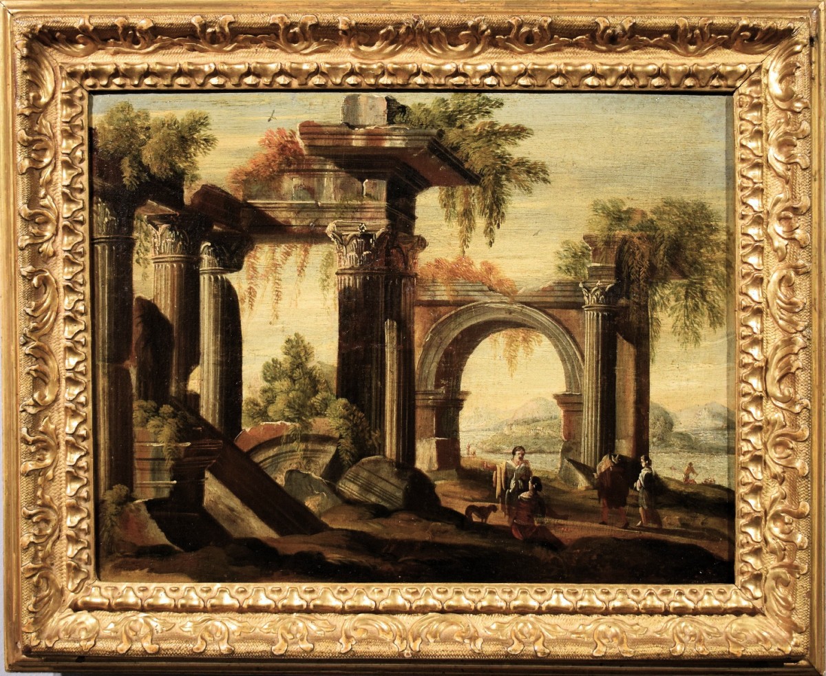 Paesaggio con rovine architettoniche  - Leonardo Coccorante (Napoli,1680 –1750)