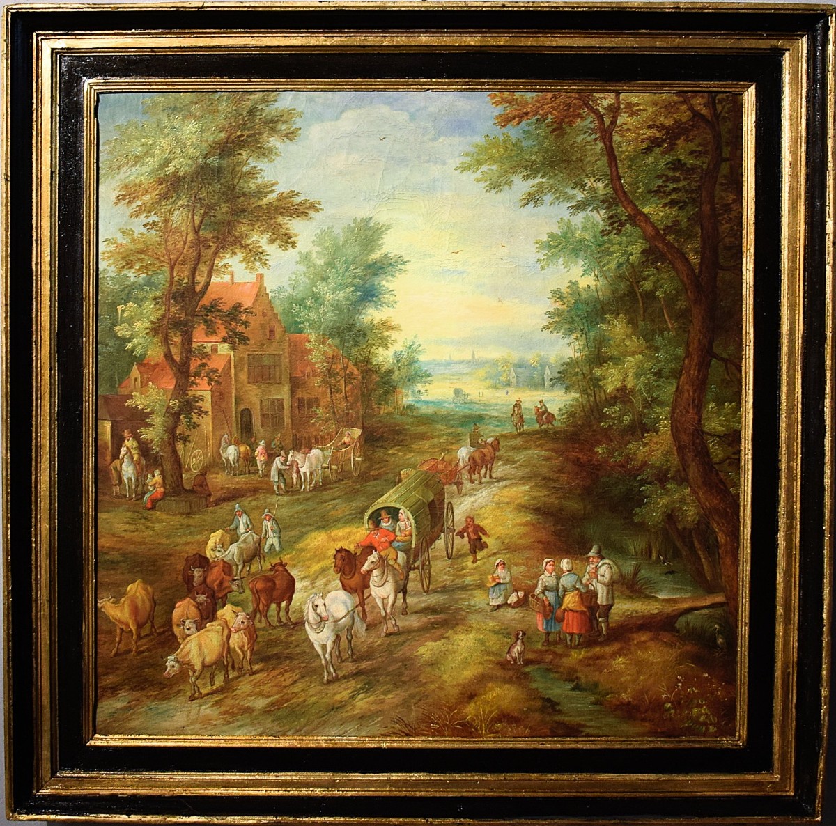 Paesaggi fiabeschi con personaggi nella foresta - Jan Brueghel II° (1601-1678) bottega-photo-4