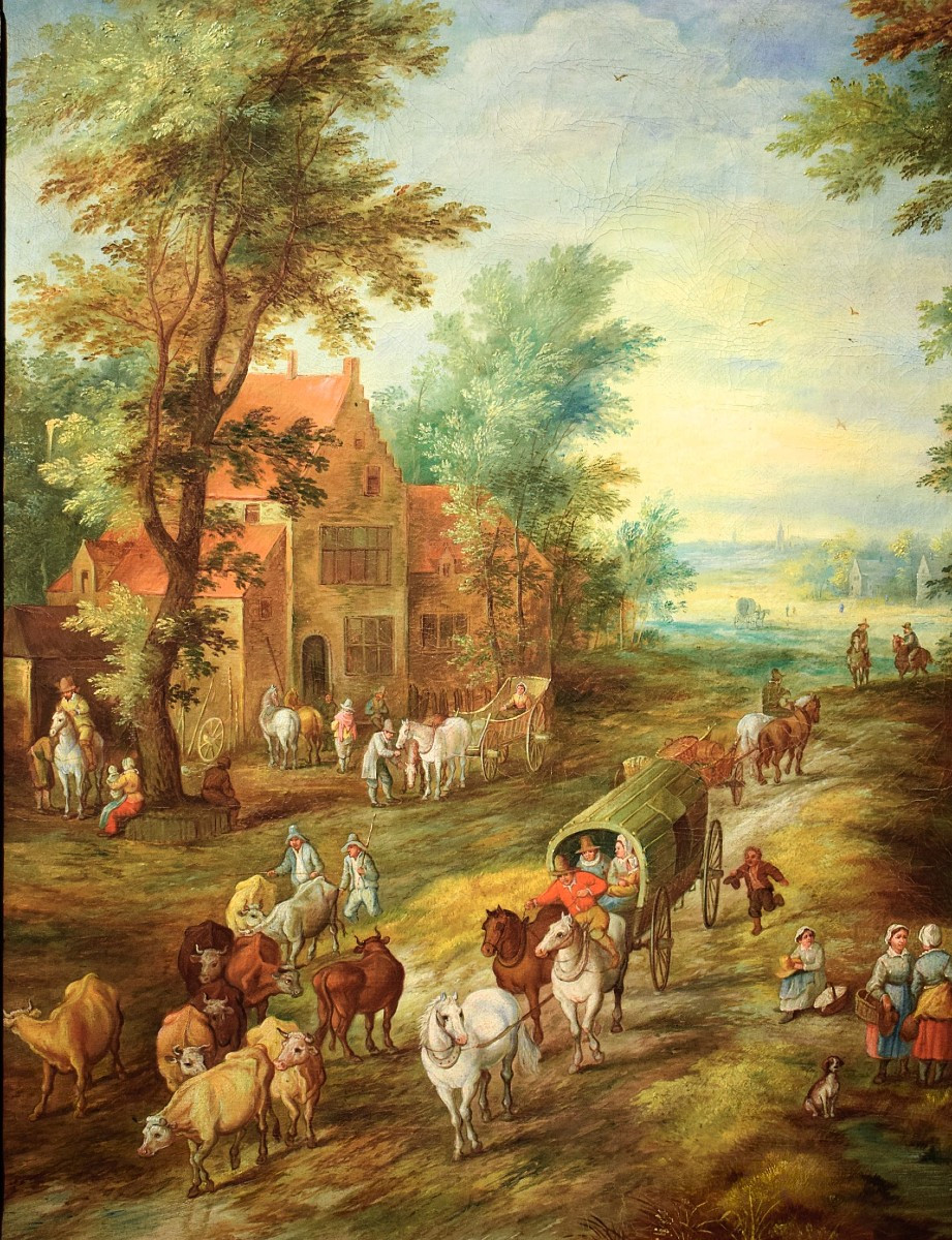 Paesaggi fiabeschi con personaggi nella foresta - Jan Brueghel II° (1601-1678) bottega-photo-1