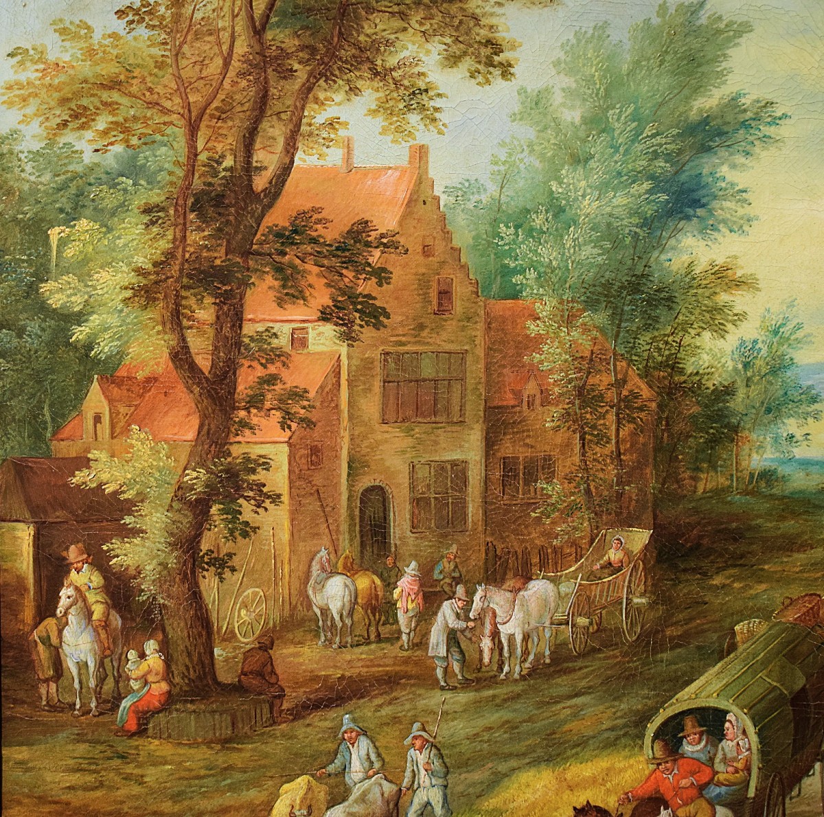 Paesaggi fiabeschi con personaggi nella foresta - Jan Brueghel II° (1601-1678) bottega-photo-3